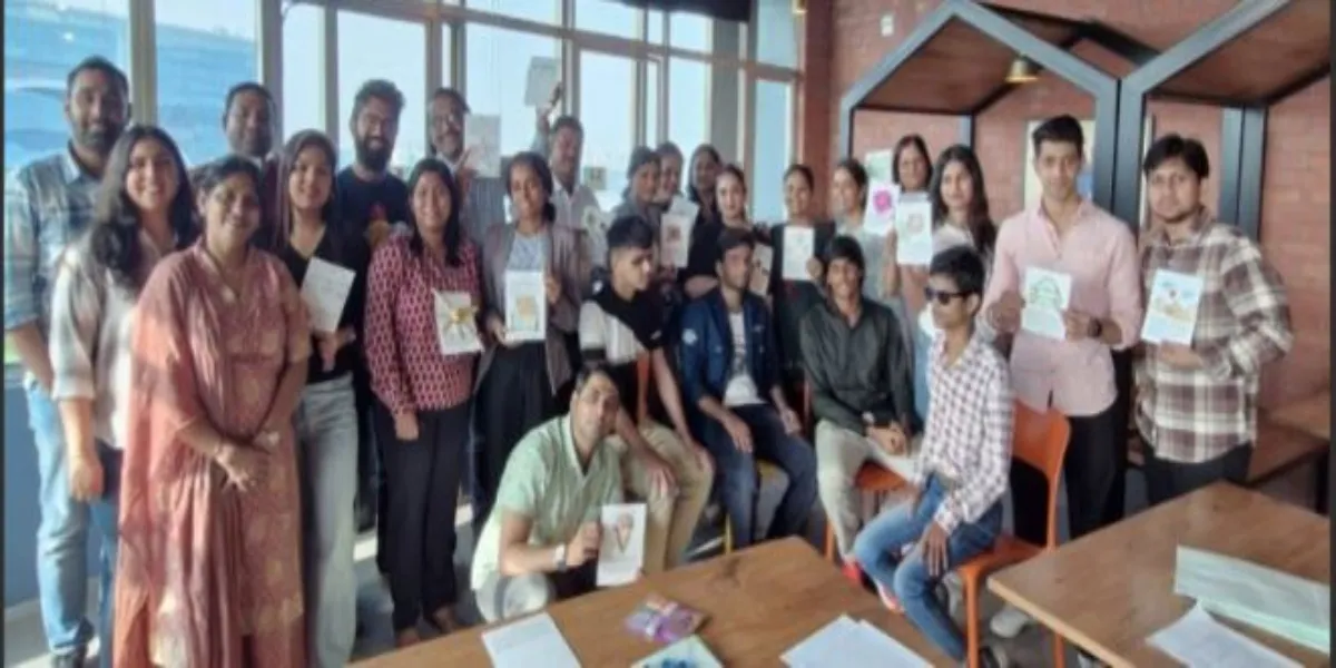 K Raheja Corp Fosters Inclusion with Braille Card Volunteering Drive