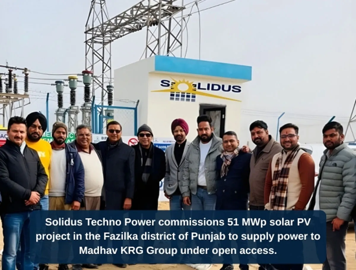 Solidus Commissions 34 MW Captive Solar Project in Punjab