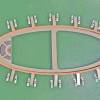 Racquet-shaped jetty at Radio Club