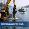 Dredging Work To Maintain Navigation In The Ganga