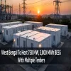 West Bengal To Host 750 MW 3,000 MWh BESS With Multiple Tenders