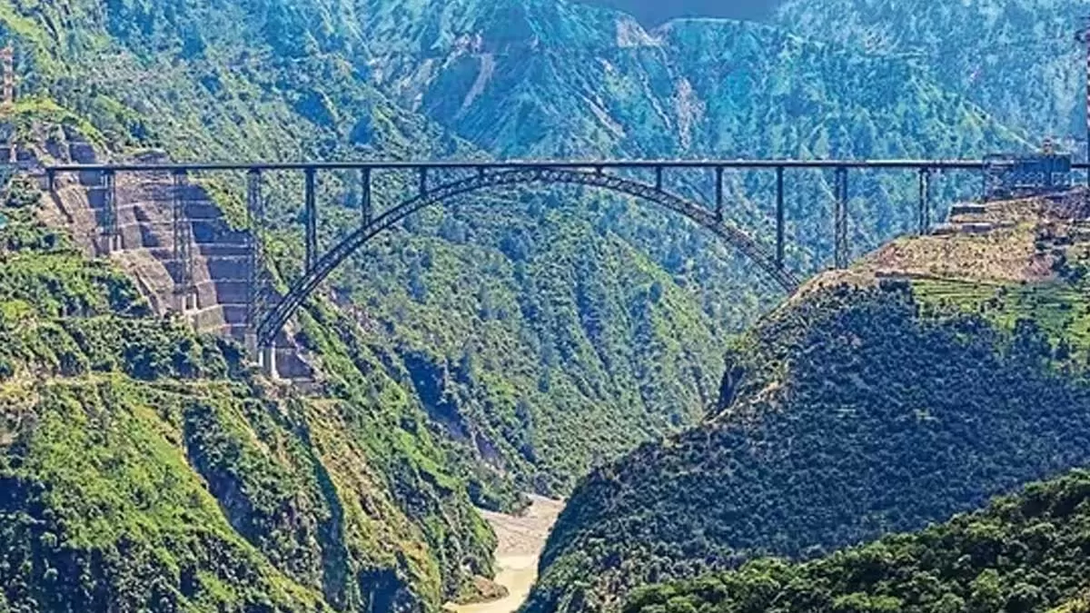 First Trial Train Crosses Chenab, World's Tallest Rail Bridge
