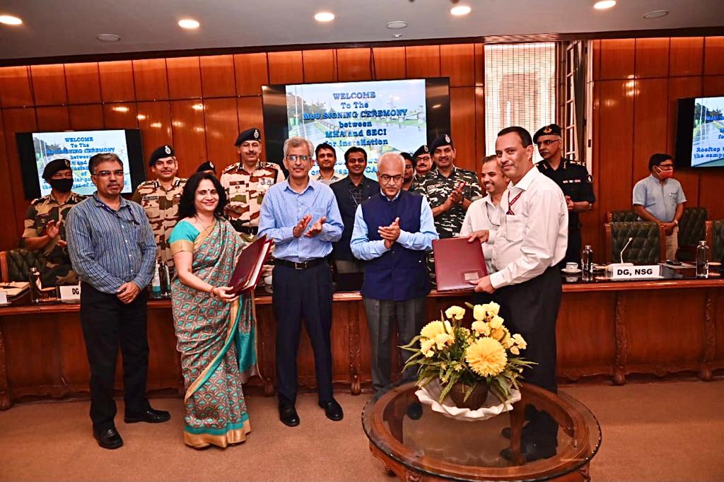 MHA signs MoU with SECI to set up solar panels on CAPF, NSG campuses