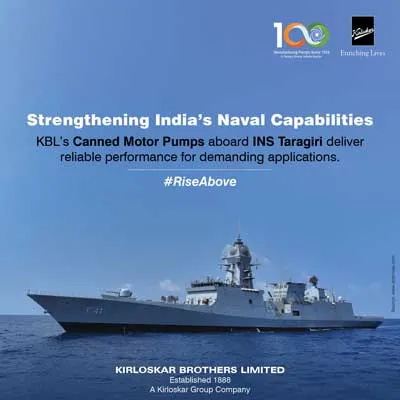 Kirloskar Brothers Boosts Naval Capability with INS Taragiri Role