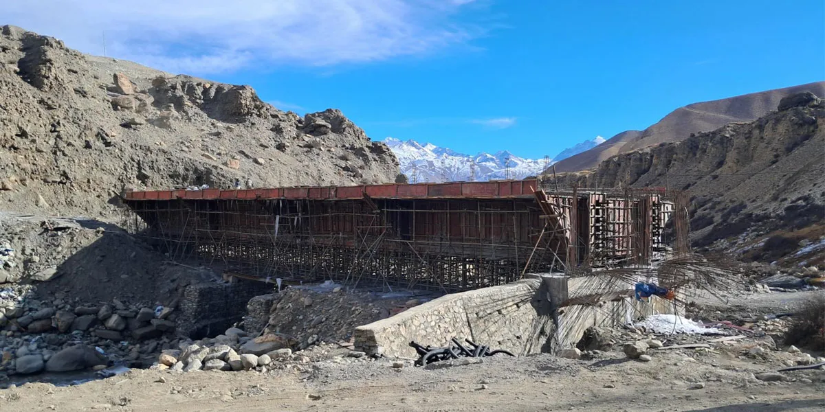 Ghami Khola Bridge Nears Completion In Upper Mustang