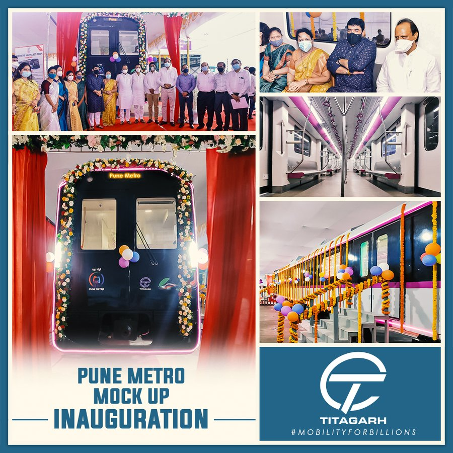 Titagarh Wagons rolls out first train for Pune metro rail project