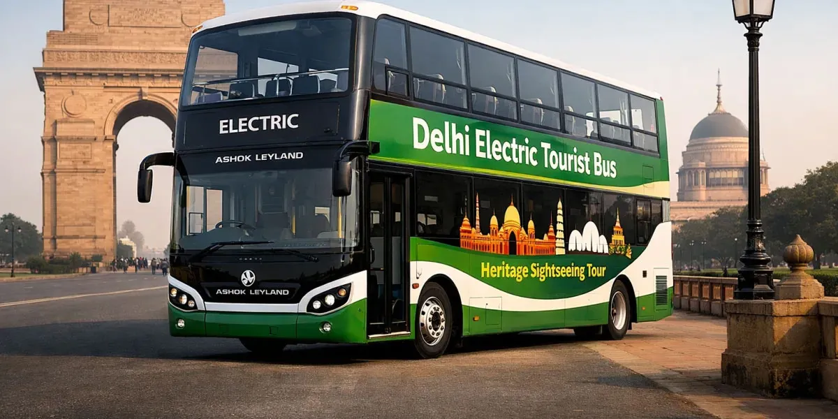 Delhi To Launch Electric Double-Decker Tourist Buses