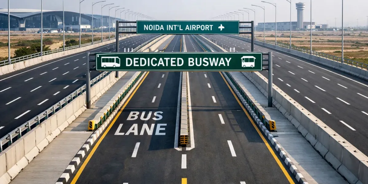 Noida Airport Busway Nears Completion, 22-Lane Road By Year-End