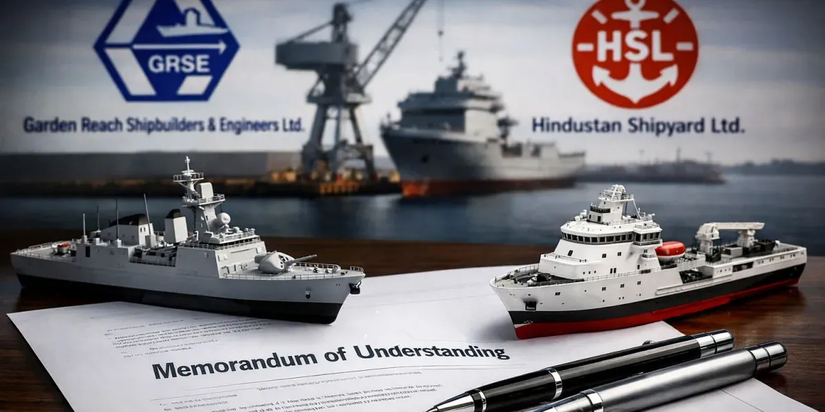 GRSE And HSL Form Consortium For Strategic Shipbuilding Project