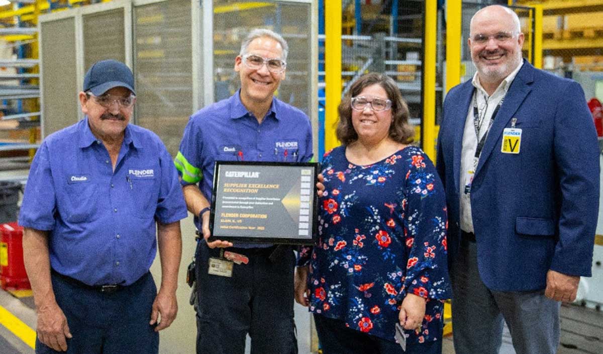 Flender wins prestigious award from Caterpillar