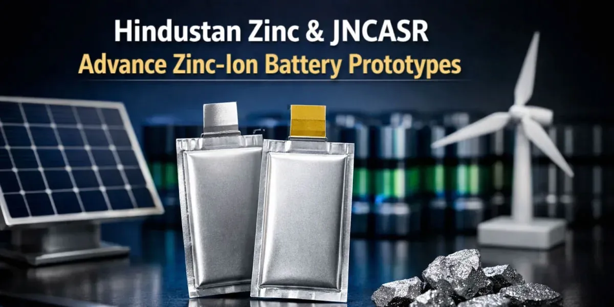 Hindustan Zinc and JNCASR Advance Zinc-Ion Battery Prototypes