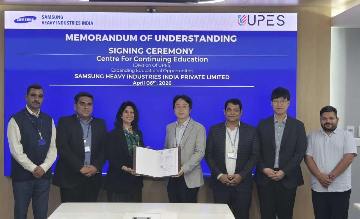 UPES Partners Samsung Heavy Industries India for Work-integrated Learning