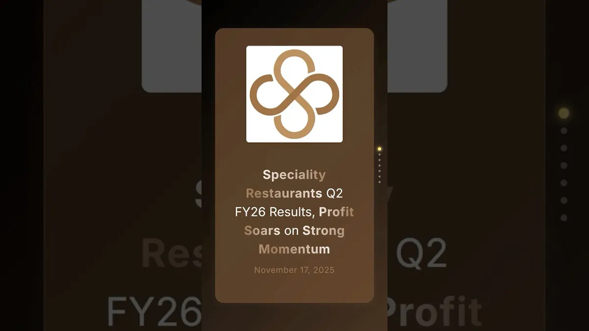 Speciality Restaurants Reports Strong Q2 Growth in FY26