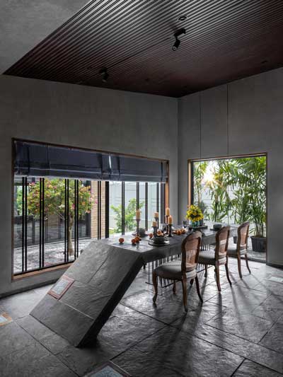 Statement dining room by Azure Interiors