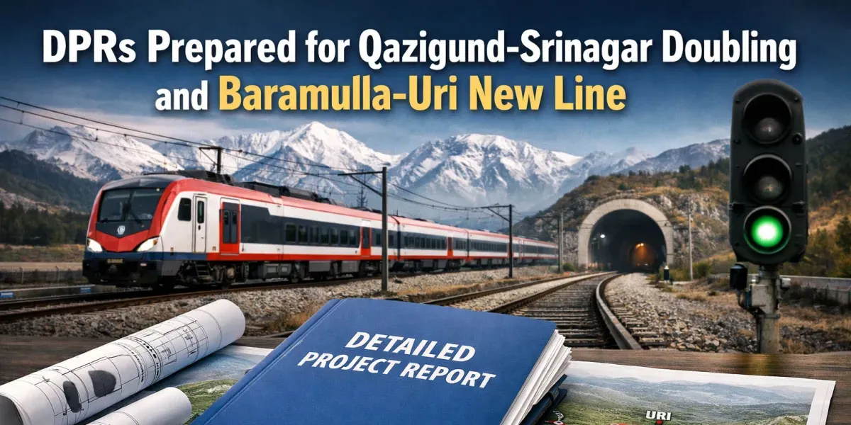 DPRs Prepared For Qazigund-Srinagar Doubling And Baramulla-Uri New Line