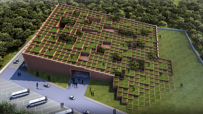 Sanjay Puri designs stepped green roof for Prestige University