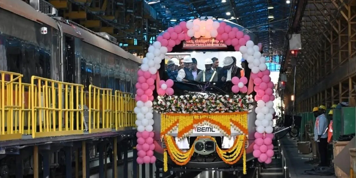 BEML Unveils Driverless Train For Bengaluru Pink Line