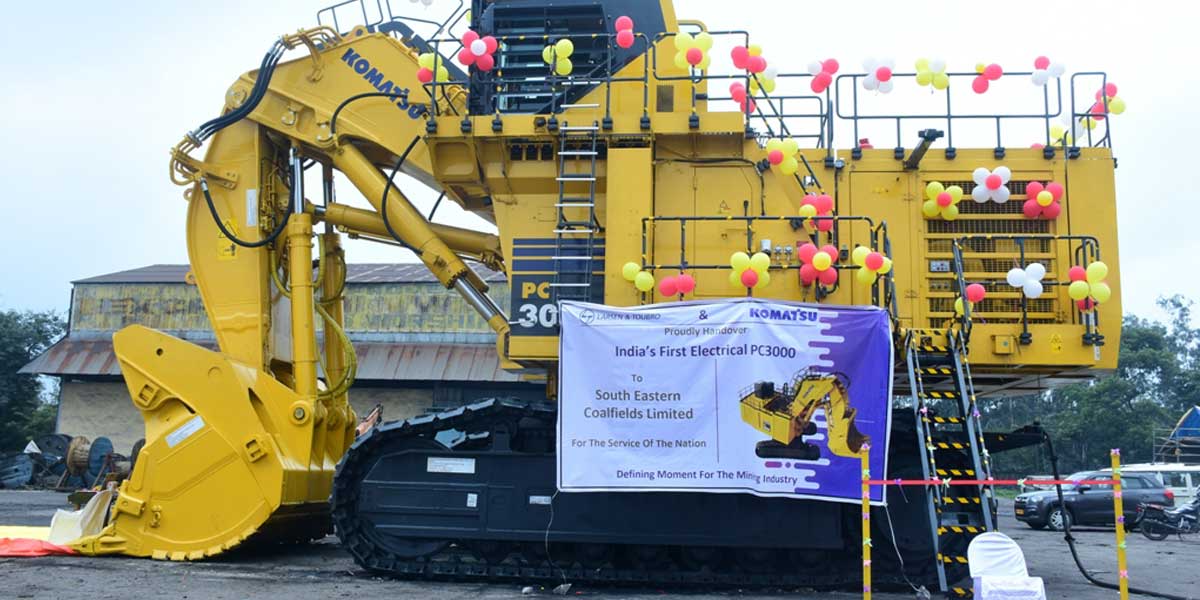 First Komatsu 300T electrical shovel in India