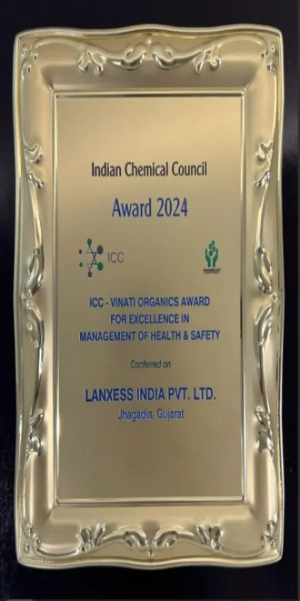 LANXESS India Honored with Three Prestigious Awards by Indian Chemical Council