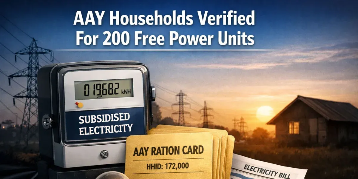AAY Households Verified For 200 Free Power Units