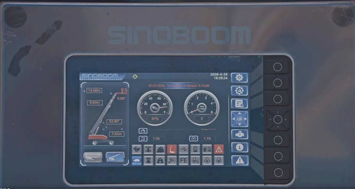 Sinoboom Upgrades Boom Lifts With SmartHub Screen