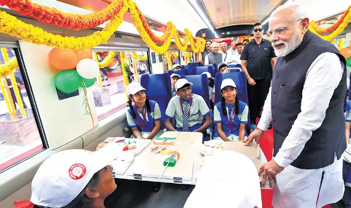 PM Flags Off Three New Vande Bharat Trains