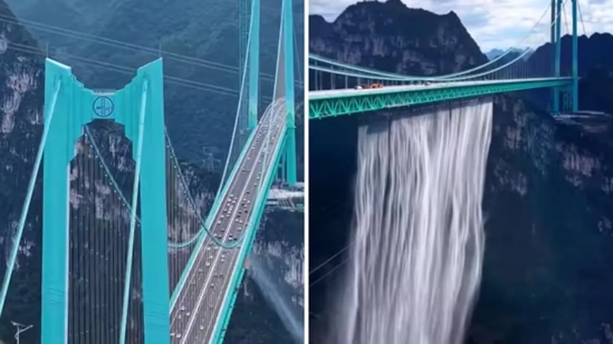 China Opens World’s Highest Bridge in Guizhou Province