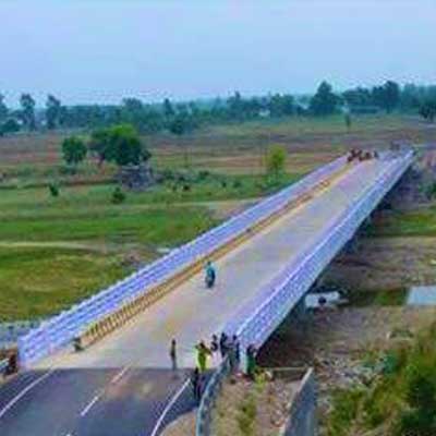 Foundation stones for two major bridges laid