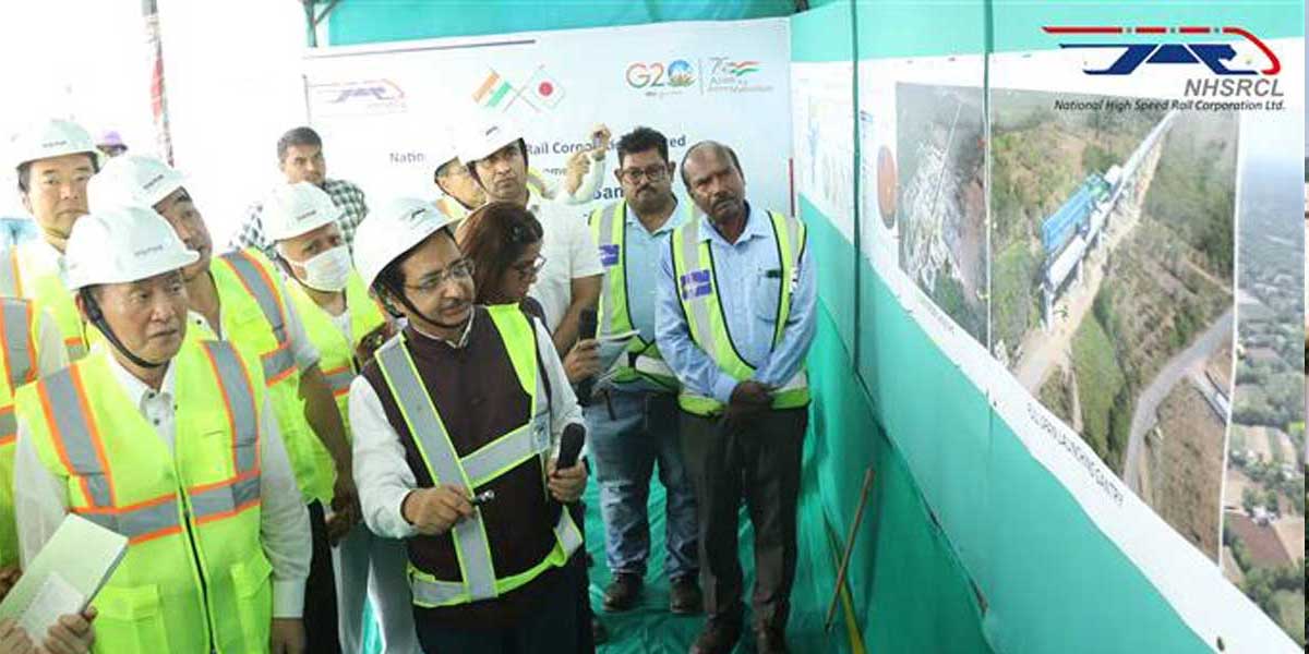Japanese team visits MAHSR project work site in Ahmedabad