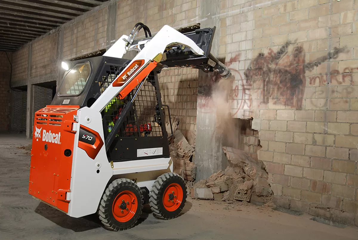 Bobcat S70 Skid Steer Loader Used in Steel Plant Operations