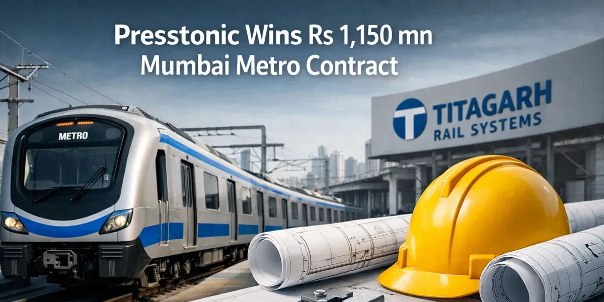 Pressstonic Wins Rs 1,150 mn Mumbai Metro Contract