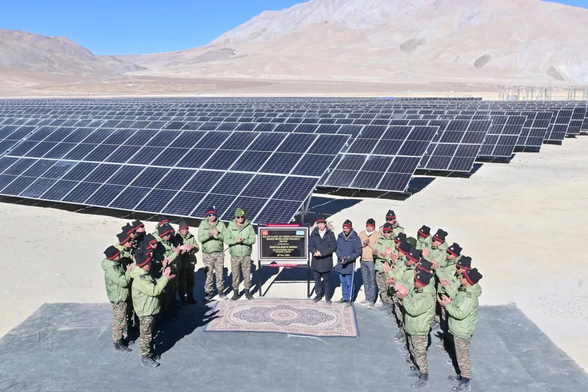 NTPC Opens Solar–Hydrogen Microgrid For Ladakh Army Base