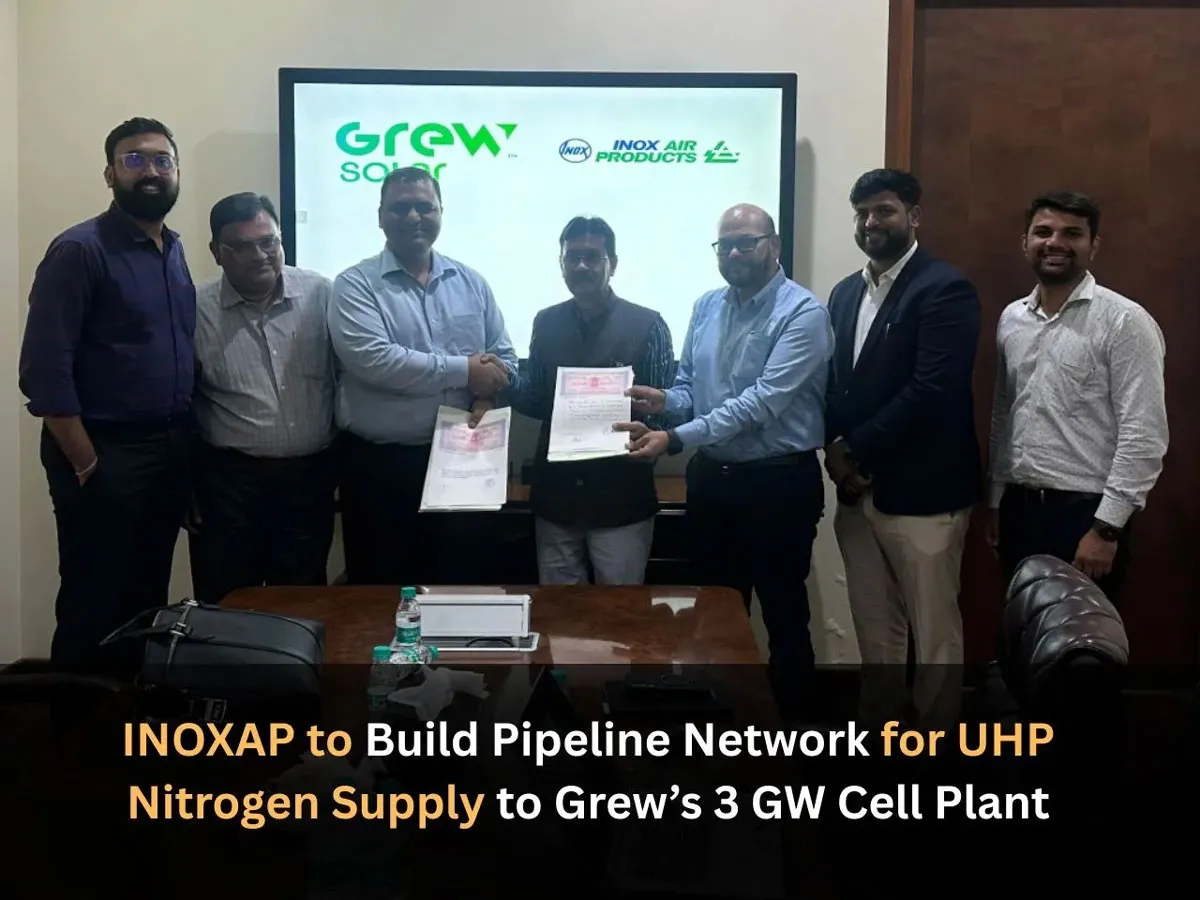 INOX Air Products To Supply UHP Nitrogen For Grew’s 3 GW Plant