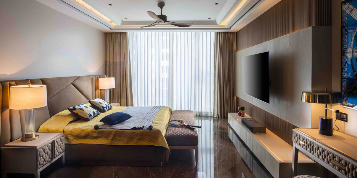 Elegant bedrooms by A Square Designs
