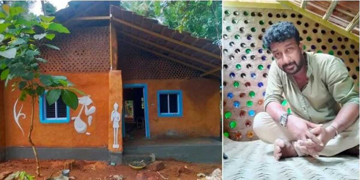 A Man Used Beer Bottles & Soil To Build A Home Just For Rs. 6 Lakh