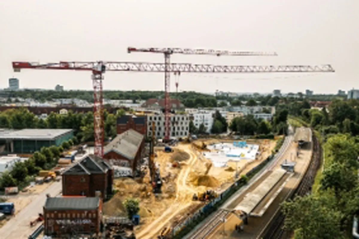Liebherr Cranes by Riedel Bau AG Drive ULMICUM Project in Rostock