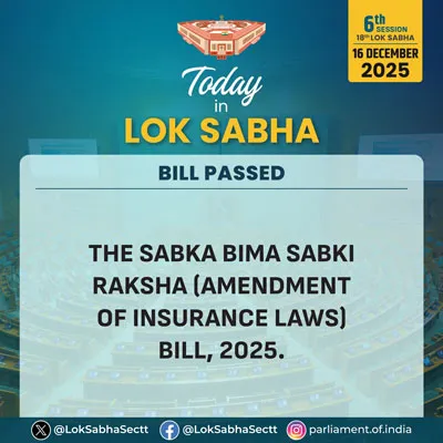 Parliament Clears Insurance Bill Allowing 100% FDI
