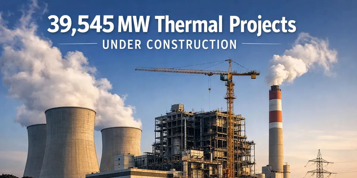 India Has 39,545 MW Thermal Projects Under Construction