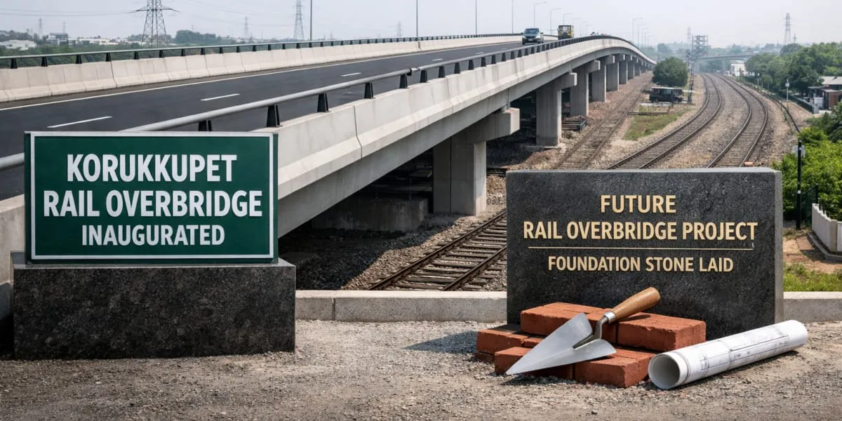 Stalin Opens Rail Overbridge At Korukkupet