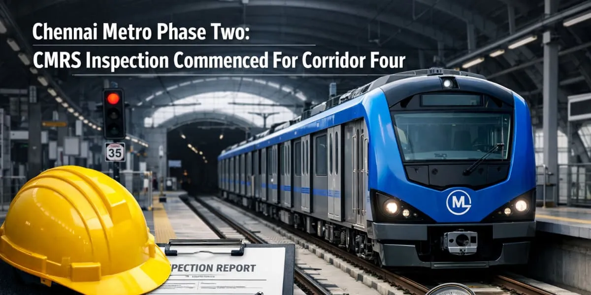Chennai Metro Phase Two: CMRS Inspection Commenced For Corridor Four