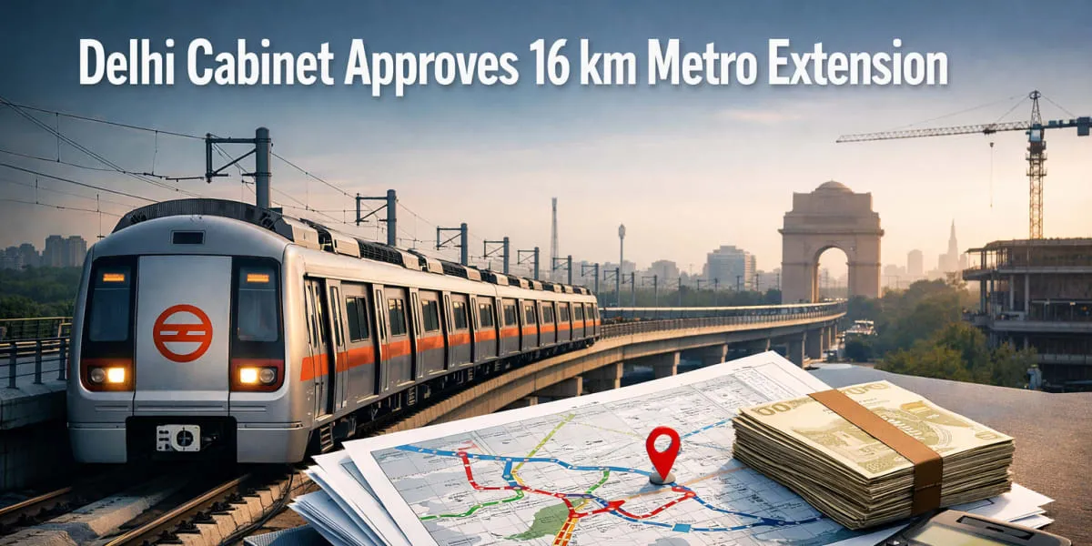 Delhi Cabinet Approves 16 km Metro Extension
