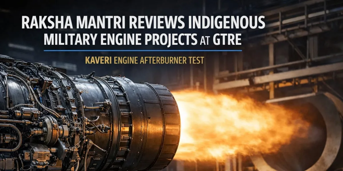Raksha Mantri Reviews Indigenous Military Engine Projects at GTRE