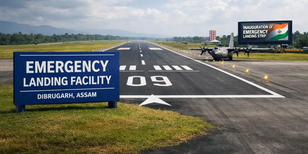 Prime Minister Opens First Emergency Landing Facility In Dibrugarh