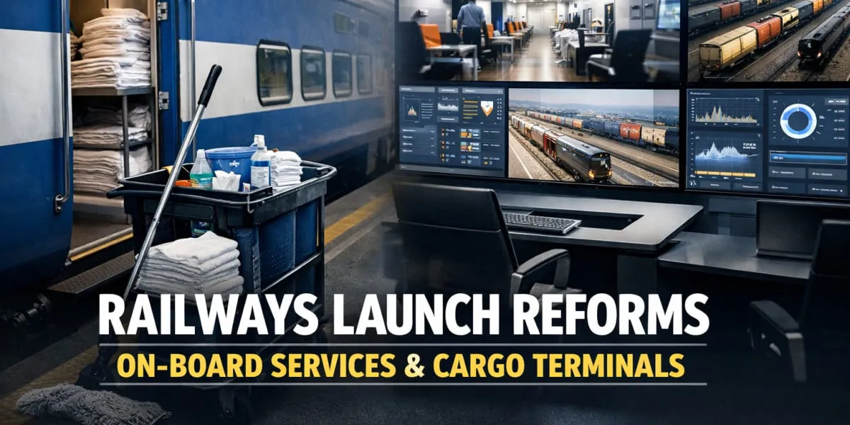 Railways Launch Reforms For On-Board Services And Cargo Terminals