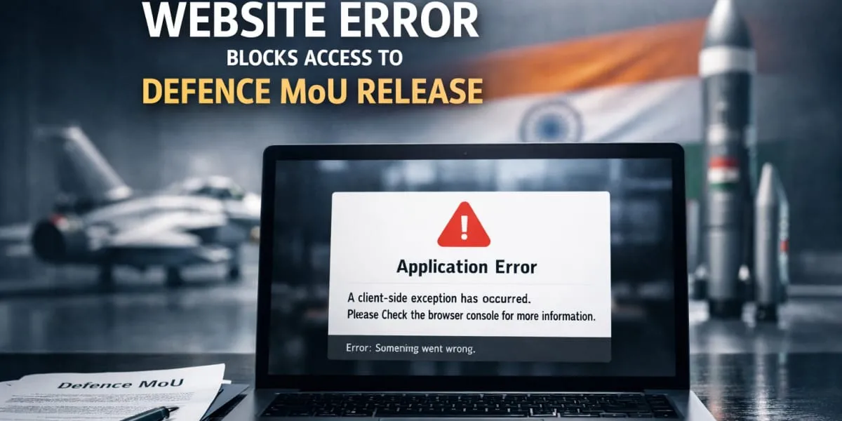 Website Error Blocks Access To Defence MoU Release
