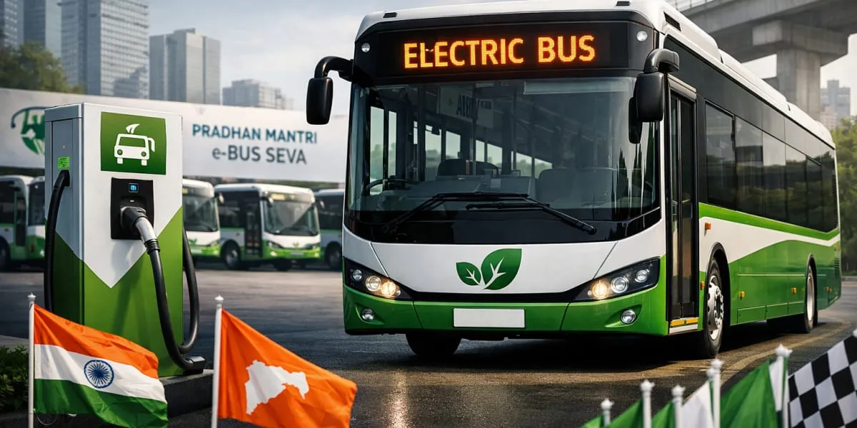 PM Modi Inaugurates 50 Electric Bus Services In Nagpur