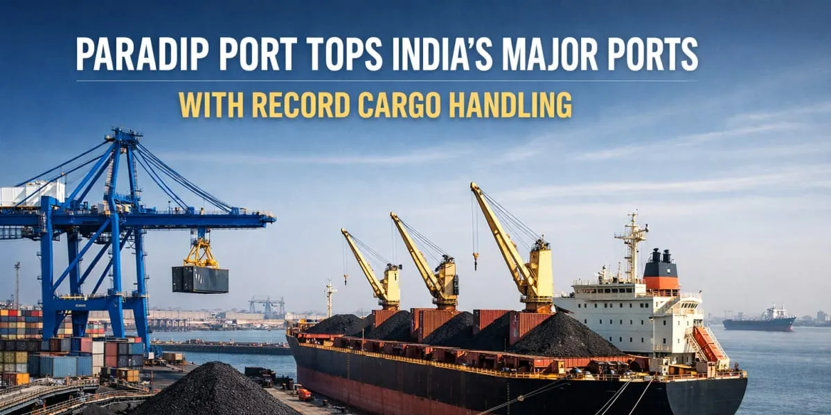 Paradip Port Tops India’s Major Ports With Record Cargo Handling