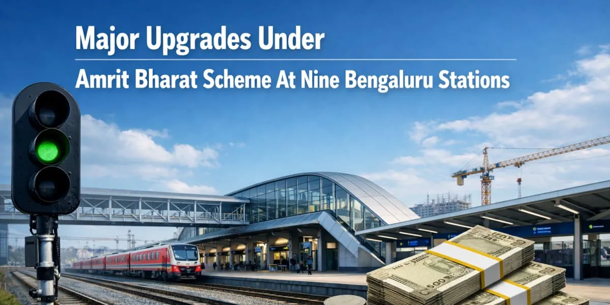 Major Upgrades Under Amrit Bharat Scheme At Nine Bengaluru Stations