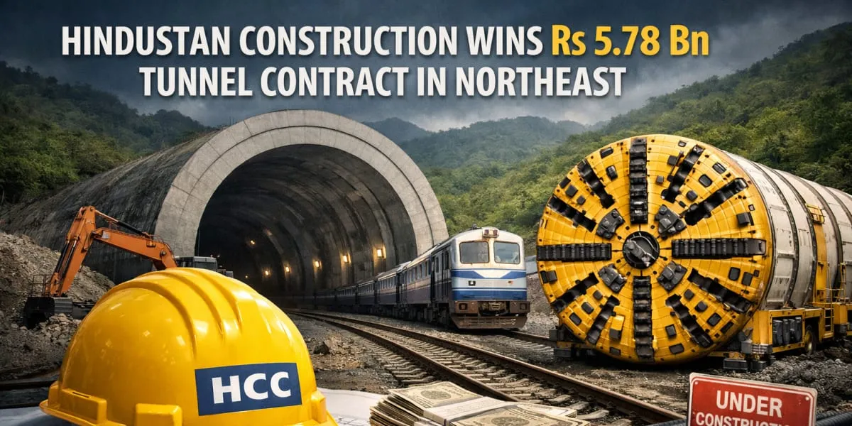Hindustan Construction Wins Rs 5.78 bn Tunnel Contract in Northeast