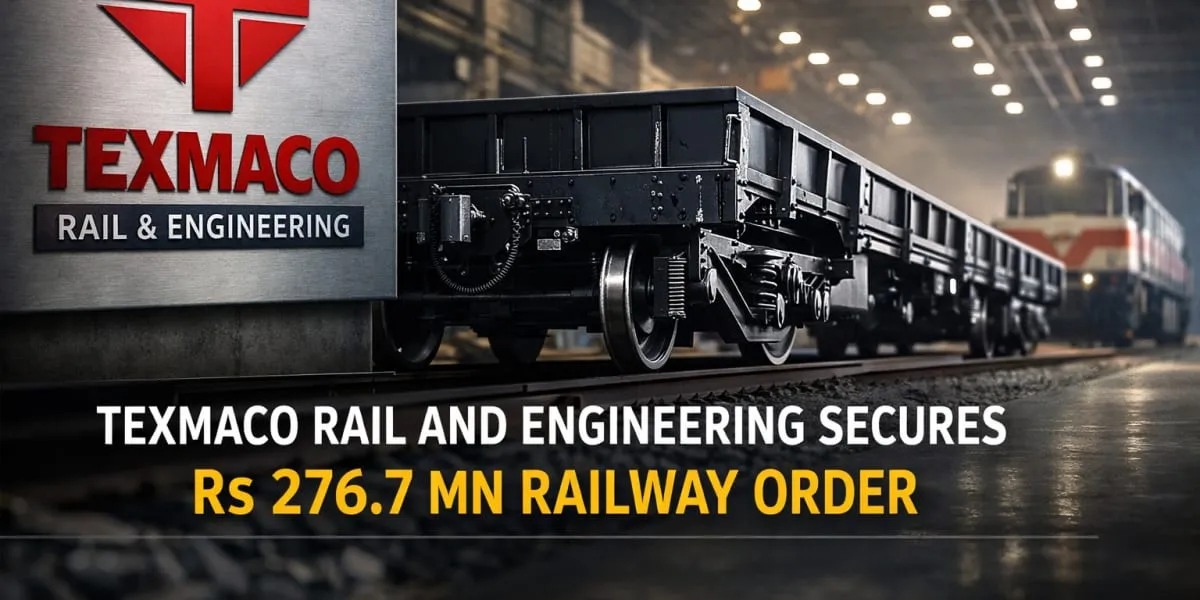 Texmaco Rail And Engineering Secures Rs 276.7 mn Railway Order